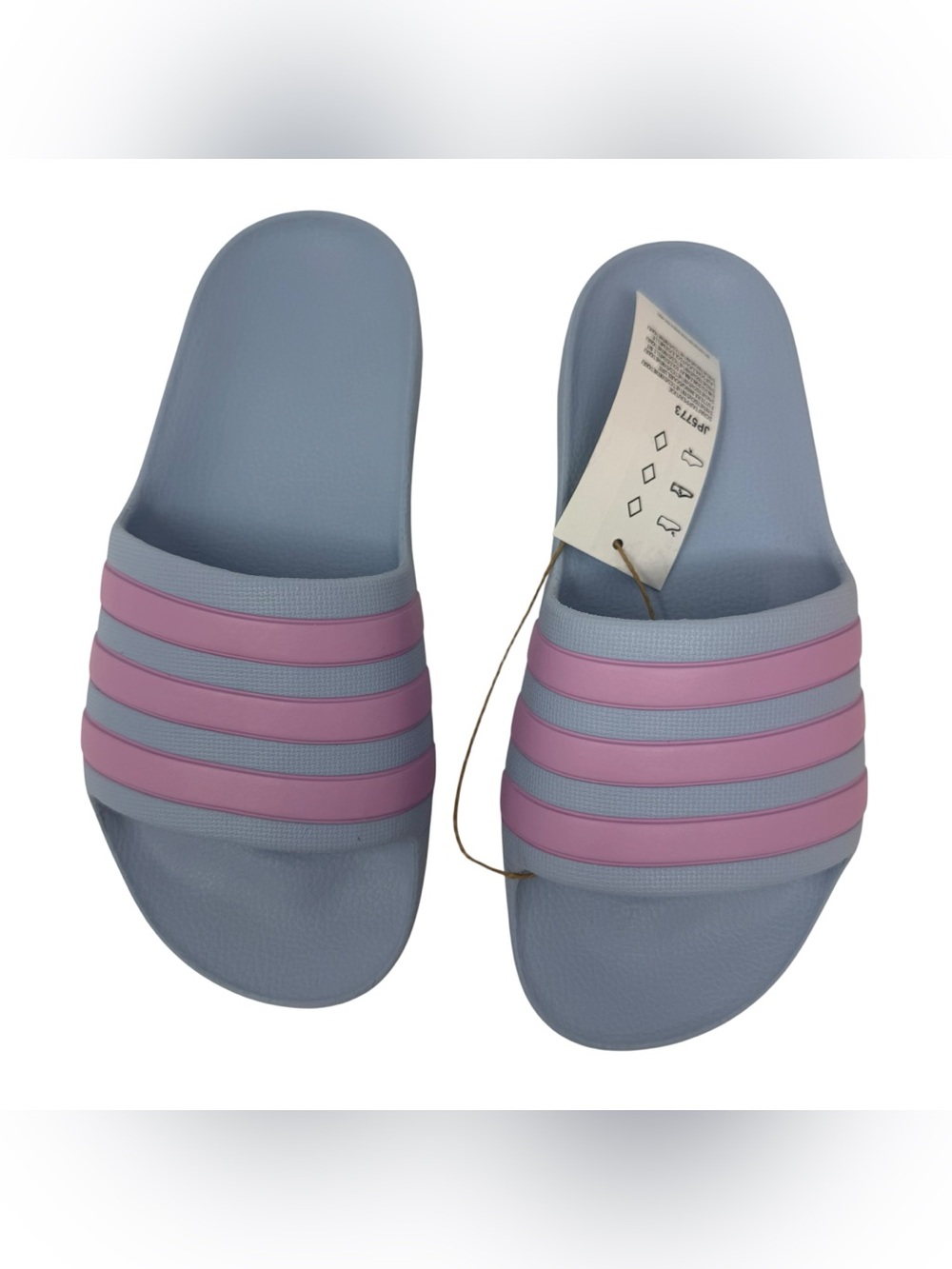 Adidas Adilette Slide Size Youth 3 Blue pink comfort sandals NWT